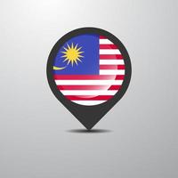 alfiler de mapa de malasia vector
