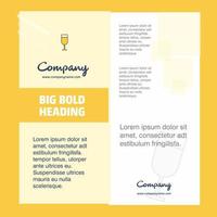 Glass Company Brochure Title Page Design Company profile annual report presentations leaflet Vector Background