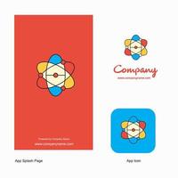 Nuclear Company Logo App Icon and Splash Page Design Creative Business App Design Elements vector