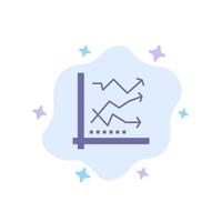 Graph Analysis Analytic Analytics Chart Data Blue Icon on Abstract Cloud Background vector