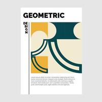 Business brochure template design geometric shapes Vector