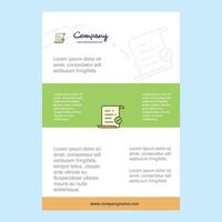 Template layout for Text document comany profile annual report presentations leaflet Brochure Vector Background