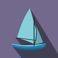 Ship yachts flat icon vector