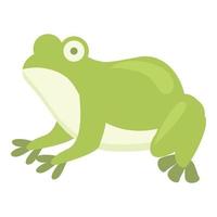 Lotus frog icon cartoon vector. Cute smile vector