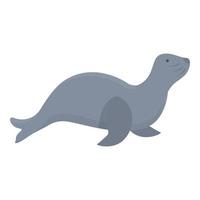 vector de dibujos animados de icono de morsa polar. animales árticos