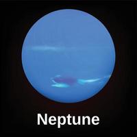 Neptune planet icon, realistic style vector