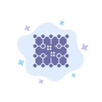 Chip Connection Electricity Grid Material Blue Icon on Abstract Cloud Background vector