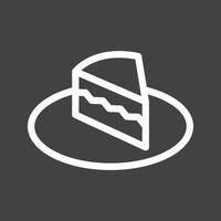 Cream Cake Line Inverted Icon vector