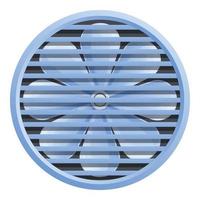 Ventilation fan icon, cartoon style vector