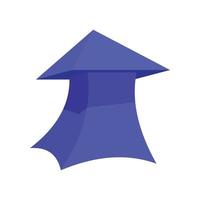Blue thick arrow cartoon icon vector