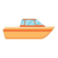 Rescue boat icon, cartoon style vector