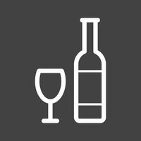 Champagne Line Inverted Icon vector