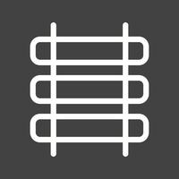 Rails Line Inverted Icon vector