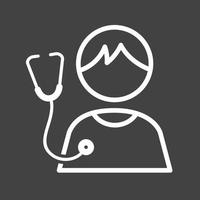 Medical Examination Line Inverted Icon vector