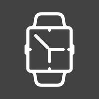 Clock App Line Inverted Icon vector