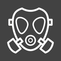 Oxygen Mask Line Inverted Icon vector