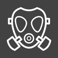 Oxygen Mask Line Inverted Icon vector