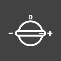 Temperature Knob Line Inverted Icon vector