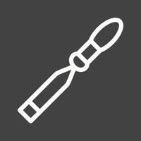 Chisel Line Inverted Icon vector