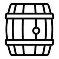 Wood whiskey barrel icon, outline style
