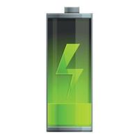 Recharge battery icon cartoon vector. Electric level vector