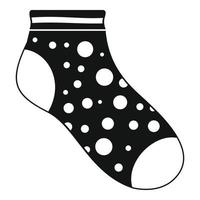 Small sock icon, simple style vector