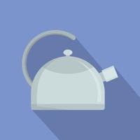 Kitchen kettle icon, flat style vector