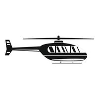 Utility helicopter icon, simple style vector