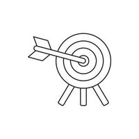Target icon in outline style vector