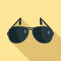 icono de gafas de sol, estilo plano vector