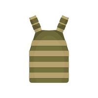 Army vest icon, flat style vector