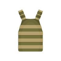 Army vest icon, flat style vector