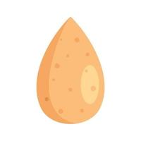 Clean almond icon, flat style vector