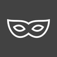 Eye Mask Line Inverted Icon vector