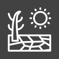 Drought Line Inverted Icon vector