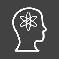 Artificial Consciousness Line Inverted Icon vector