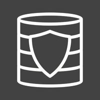 Secured Backup Line Inverted Icon vector