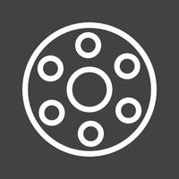 Bobbin Line Inverted Icon vector