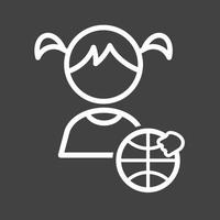 Holding Ball Line Inverted Icon vector