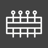 Needles Holder Line Inverted Icon vector