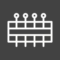 Needles Holder Line Inverted Icon vector