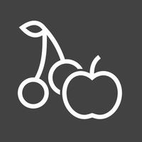 Fruits Line Inverted Icon vector