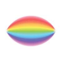 Rainbow icon, realistic style vector