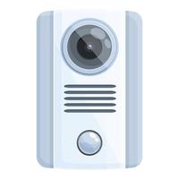 Apartment intercom icon cartoon vector. Video system vector