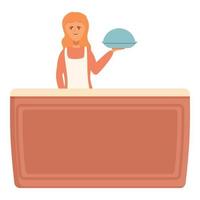 Study cook icon cartoon vector. Online food vector