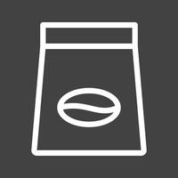 Coffee Bag Line Inverted Icon vector