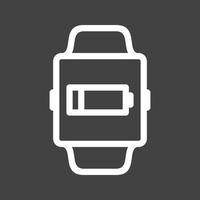 Low Battery Sign Line Inverted Icon vector