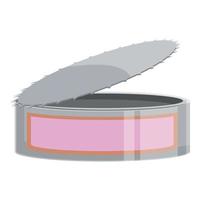 Open canned food icon, cartoon style vector