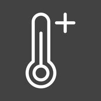 icono de línea de onda de calor invertida vector