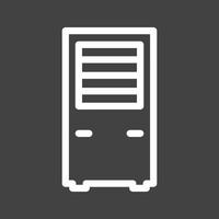 Mobile Air Conditioner Line Inverted Icon vector